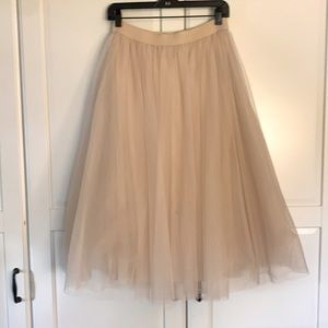 Beige Tulle Skirt